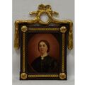 Um 1880-1900 Altes ÖlGemälde Damenbildnis Portrait sign 49x39cm