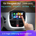 Für Peugeot 207 CC 7" Car Autoradio Android12.0 GPS Navi WIFI 2+32G CarPlay DAB+