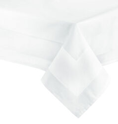 Damast Tischdecke TischtuchTischwäsche Atlaskante 100% Baumwolle weißversch. Größen | Stilvoll | Zeitlos