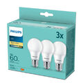 Philips LED - LED-Lampe - Form: A60 - matt Finish - E27 - 8 W - Warmweiß 3 Stück