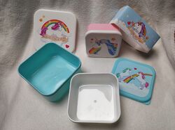 Enchanted Rainbow Regenbogen Einhorn Lunchboxen Brotdosen 3er Set S/M/L - NEU