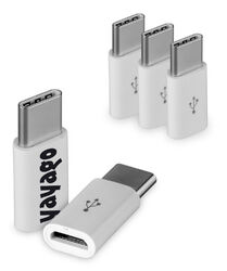 3er Set USB 3.1 Typ-C auf Micro USB Adapter weiß für Gigaset ME Type C Stecker