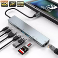 USB-C Hub 8-IN-1 Adapter 4K HDMI USB 3.0 LAN RJ45 Ethernet Micro SD Kartenleser