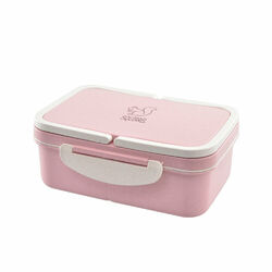 3 Fächer Brotdose Brotbox Kindergarten Frühstücksdose Schule Lunchbox Rosa