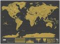Rubbel Weltkarte Scratch Off World Map Poster XXL Landkarte zum Rubbeln 119x84cm