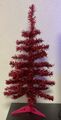Mini Weihnachtsbaum Lametta Pink 60 cm künstlich Tisch