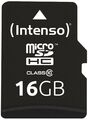 Intenso 16GB MicroSDHC Speicherkarte inkl. SD-Adapter Black Neuware DE Händler