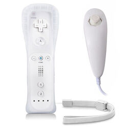 Nintendo Wii ORIGINAL 2 in 1 Remote Motion Plus Inside Controller & Nunchuk