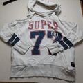 Superdry Hoodie Damen Gr. M weiß Kapuzenpullover Pullover beschädigt