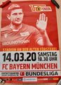 Bundesliga Plakat 1.FC Union Berlin - Bayern München 2020 Alte Försterei Stadion