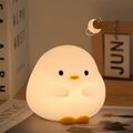 Cute Duck LED Night Lamp Cartoon Silicone USB Rechargeable Sleeping Light Touch 