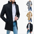 Herren-Trenchcoat aus Wolle, französischer Business-Mantel, warmer Wintermantel