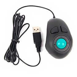 Trackball- , 4D Portable, USB Wired für Büro, Schule, Zuhause, Schwarz