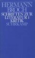 Schriften zur Literatur. Tl.1 | Hermann Broch | Kritik | Buch | 423 S. | Deutsch