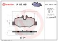 Bremsbelagsatz Scheibenbremse PRIME LINE BREMBO P 50 051 für MERCEDES W639 VITO