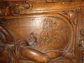 Truhe, museal, Antik,( Schuhe ) Geschnitztes Dom St. Peter-Worms