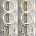 Badspiegel Rund mit LED Beleuchtung 60/70/80 cm Touch Beschlagfrei Wandspiegel