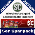 5x SC RED LINE Liquid INTENSIVER GESCHMACK NicSalt Nikotinsalz 5er Sparpaket WOW