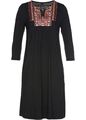 Neu Bequemes weites Jerseykleid Gr. 48/50 Schwarz Damen Minikleid Viskose-Kleid