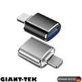 USB A auf Adapter OTG für iPhone iPad USB-Stick Kamera Daten Schnell Laden 3.0