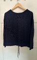 Esprit Pullover Gr. M blau dunkelblau Strick Baumwolle Viskose langarm