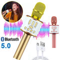 Bluetooth Karaoke Mikrofon,Drahtlose Kinder Microphon Lautsprecher mit Licht