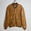 Vintage Gianni Mariolano Leder fliegende Pilotenjacke braun Bomber Medium