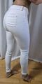 *Push Up* weiße enge Röhrenjeans Jeans Hose Gr. 38 M W28 Skinny