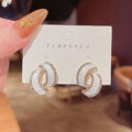 Luxus --Strass --Kristall Ring Ohrringe für Frauen Vintage Classic Ohrringe 