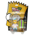 QEE - Die Simpsons 'Mania-Serie' - 3" SCHLÜSSELANHÄNGER Bart Simpson (Skateboard)