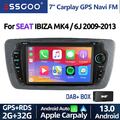 DAB+ Für Seat Ibiza IV 6J 6P 2009-2013 Apple Carplay Android 13 Autoradio GPS BT