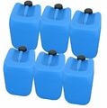 6 Stück 20 Liter Kanister blau gebraucht Kunststoff Kanister