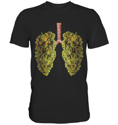 Cannabis Marihuana-Lungen-Flügel T-Shirt | Weed Kiffer THC Hanf Gras Geschenk