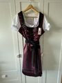 Dirndl Gr.42 , 3 tlg. beere/schwarz 