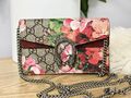 Gucci Dionysos rosa/beige Blooms GG Supreme Canvas Mini-Kette Umhängetasche