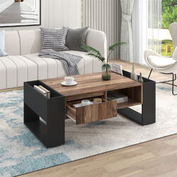 Couchtisch 106x60cm Wohnzimmertisch Sofatisch Tisch mit 2 Schubladen Industrie