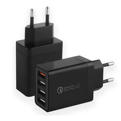 33W Schnellladung USB 4-Port Ladegerät Netzteil Adapter für iPhone Samsung Handy