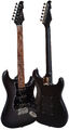 AUSSVERKAUF - SCHNÄPPCHEN - E-GITARRE DESIGN SCHWARZ - PICKUP SCHWARZ - TREMOLO