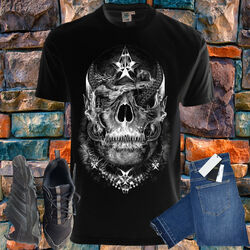 Skull Totenkopf death black T- Shirt Tshirt Mann Frau Damen Herren