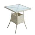 Polyrattan Balkontisch Rattan Tisch Beistelltisch Gartentisch 60 cm Beige