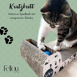 Katzenspielzeug Klingelball Kratzbrett für Katzen mit Anti-Rutsch Bodenstopper ✅😍🐱🐈aus Liebe zur Katze 🐈🐱😍✅