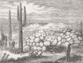 ARIZONA. The Painted Rocks of Arizona 1876 altes antikes Vintage Druckbild