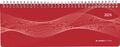 Kalender 2024 -Tisch-Querkalender Profi rot 2024- 29,7 x 10,5cm