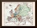 Historische Landkarte +Europa+ 1905 +Politische Übersicht, Deutsches Reich+
