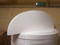 Halbrund Konsole Weiß für Beistelltisch Flurtisch Konsolentisch Regal 136 cm