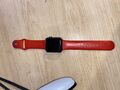 Apple Watch Serie 3gps 42 mm Spacegrau Aluminium mit rotem Band