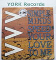 SIMPLE MINDS - Speed Your Love To Me - Excellent Con 7" Single Virgin 106 167
