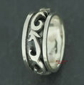 TRIBAL Ring Tattoo Style Silberring Gothic Sterling Silber 925 Spinningring