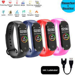 Bluetooth Smartwatch Fitnessuhr Armband Tracker Sport Schrittzähler Wasserdicht✅ 1-2 TAGE LIEFERUNG ✅ WASSER-STAUBDICHT ✅ DE-HÄNDLER ✅