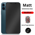 iPhone 15 14 13 12 11 Pro Max XR Matt Panzer Schutzglas Displayschutz Hartglas